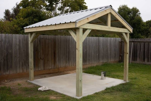 8x10 Steel Edge Metal Roof Pavilion Kit