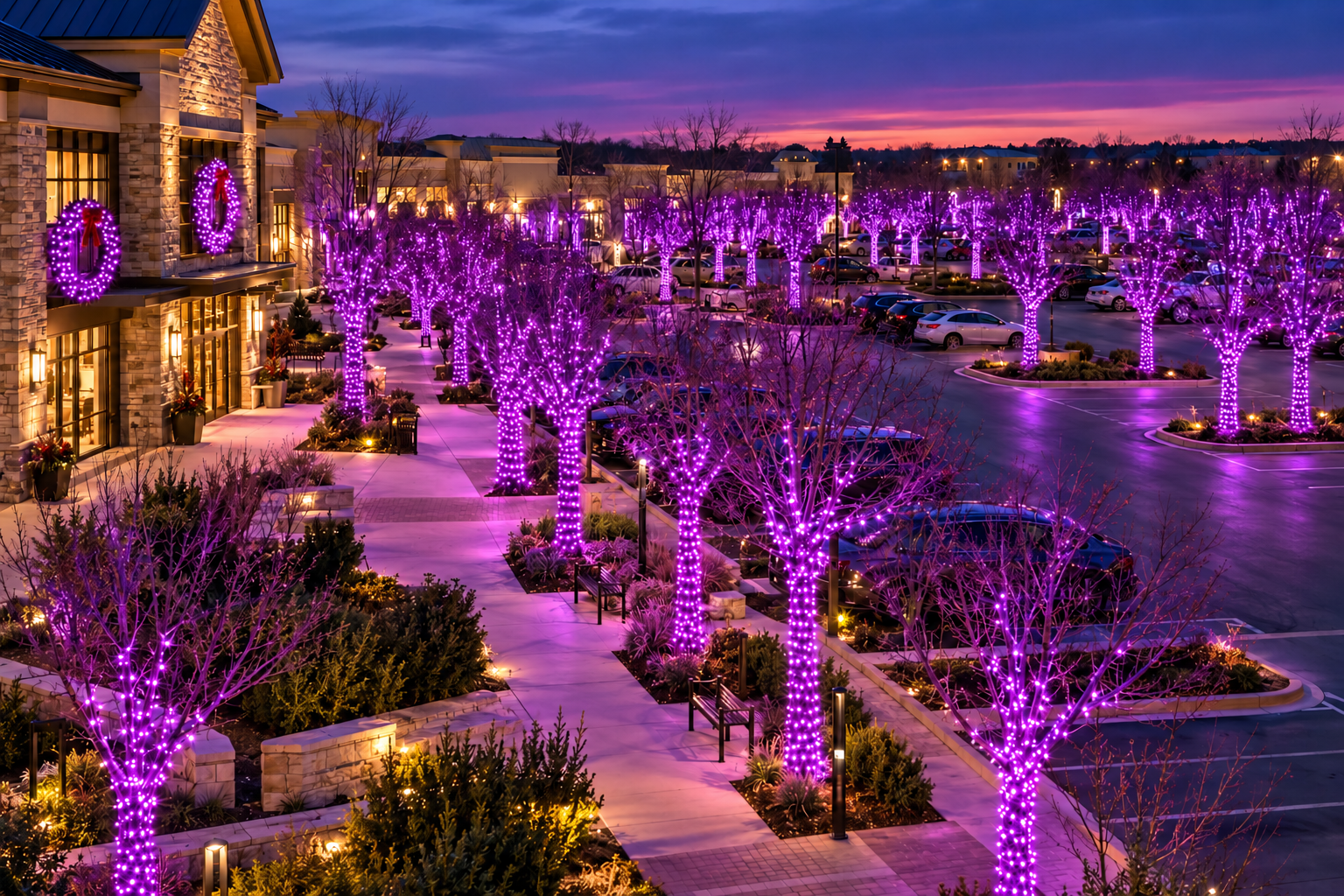 40-tree All Purple lighting concept