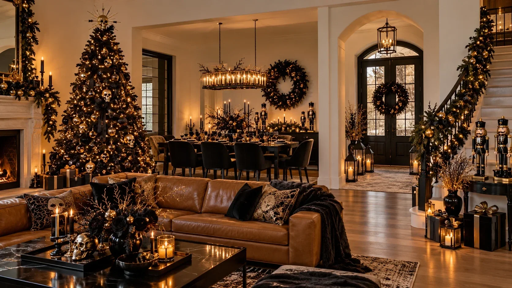 A Complete Coordinated Display — black Black Christmas package concept
