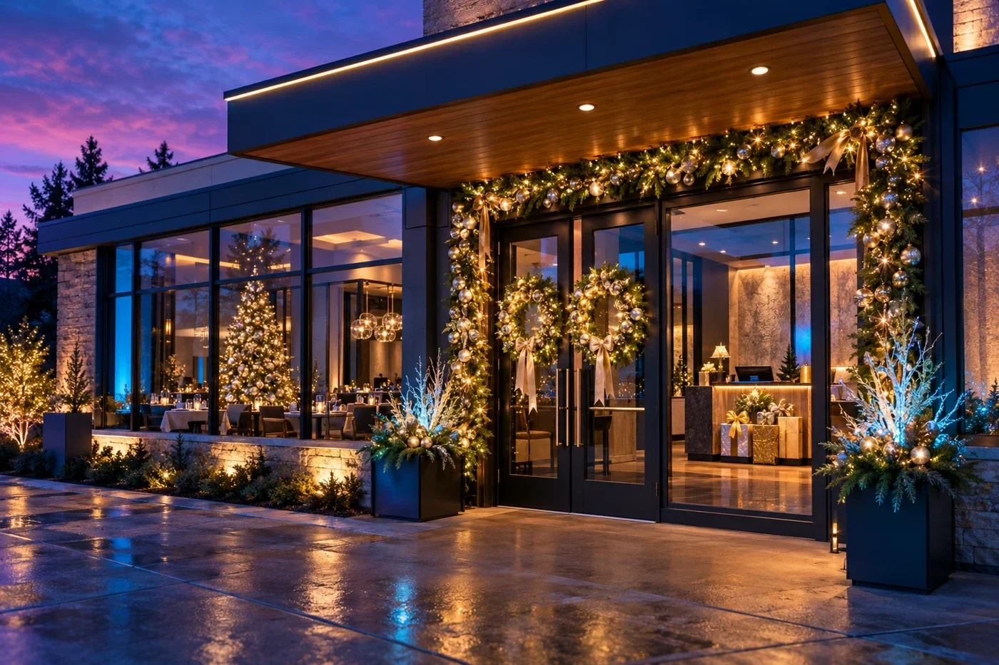 Business Showstopper holiday decorating concept