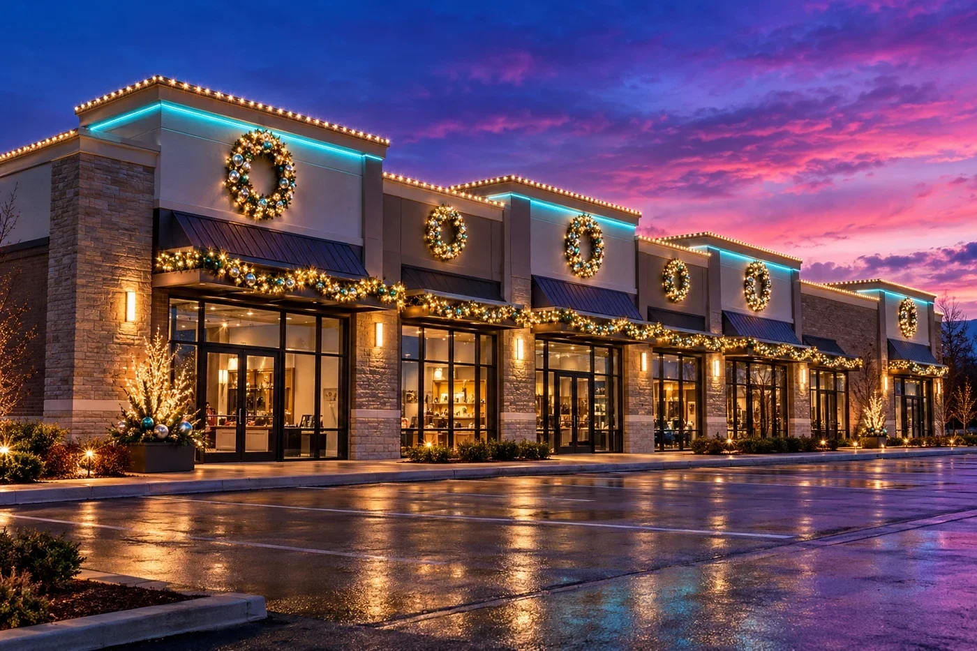 Retail Row Glow holiday decorating concept