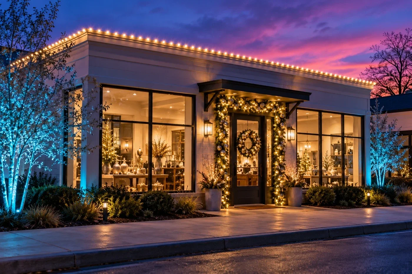 Storefront Spark holiday decorating concept