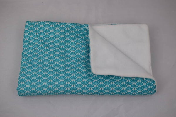 Couverture coquillages bleus