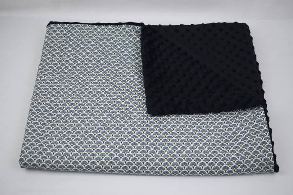 Couverture paon bleu foncé