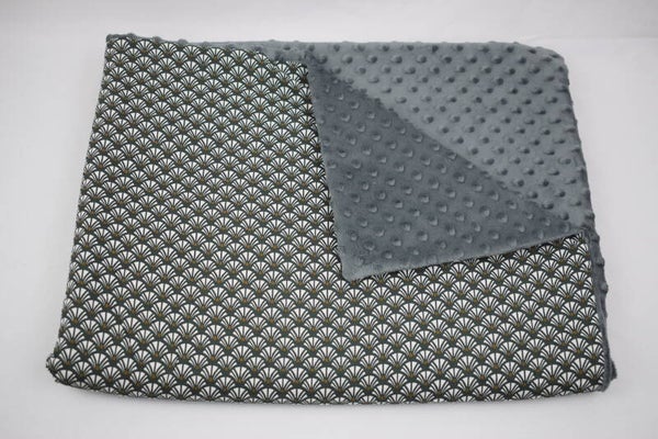 Couverture paon gris anthracite