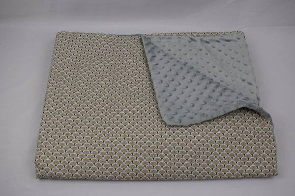 Couverture paon gris