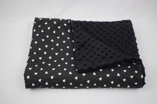 Couverture cœurs blancs