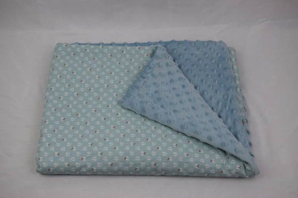 Couverture feuillage turquoise