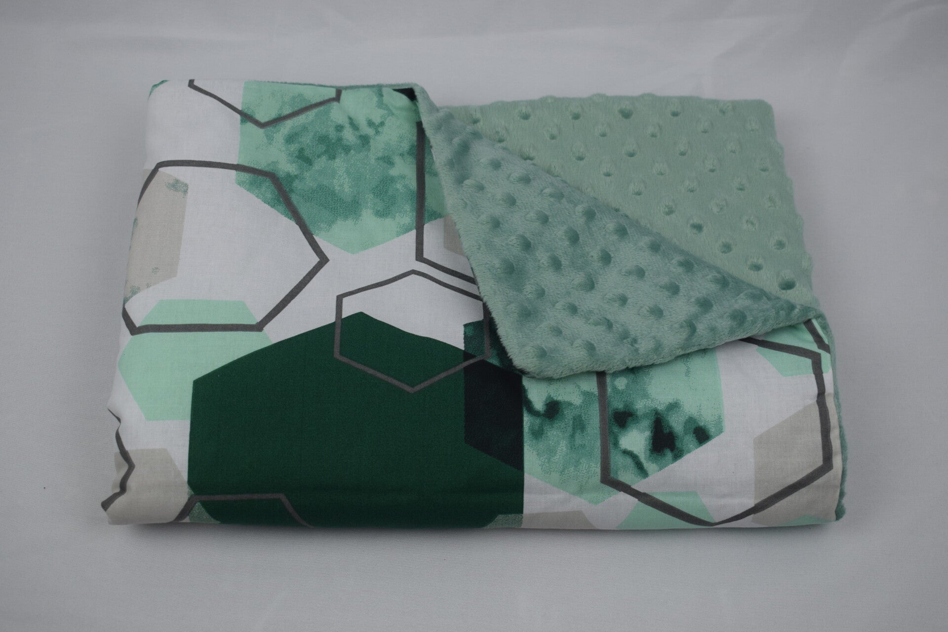 Couverture hexagones verts
