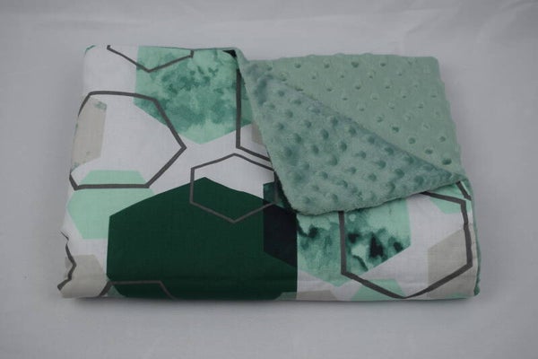 Couverture hexagones verts