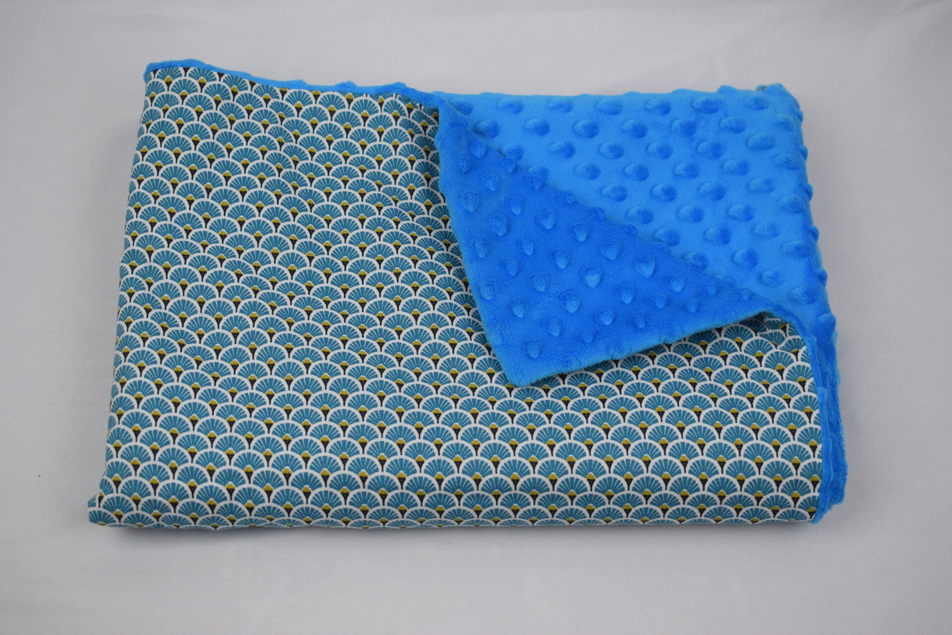 Couverture paon bleu