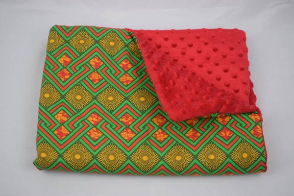 Couverture vert et rouge