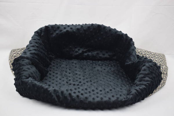 Pochette à poser géométrie noir