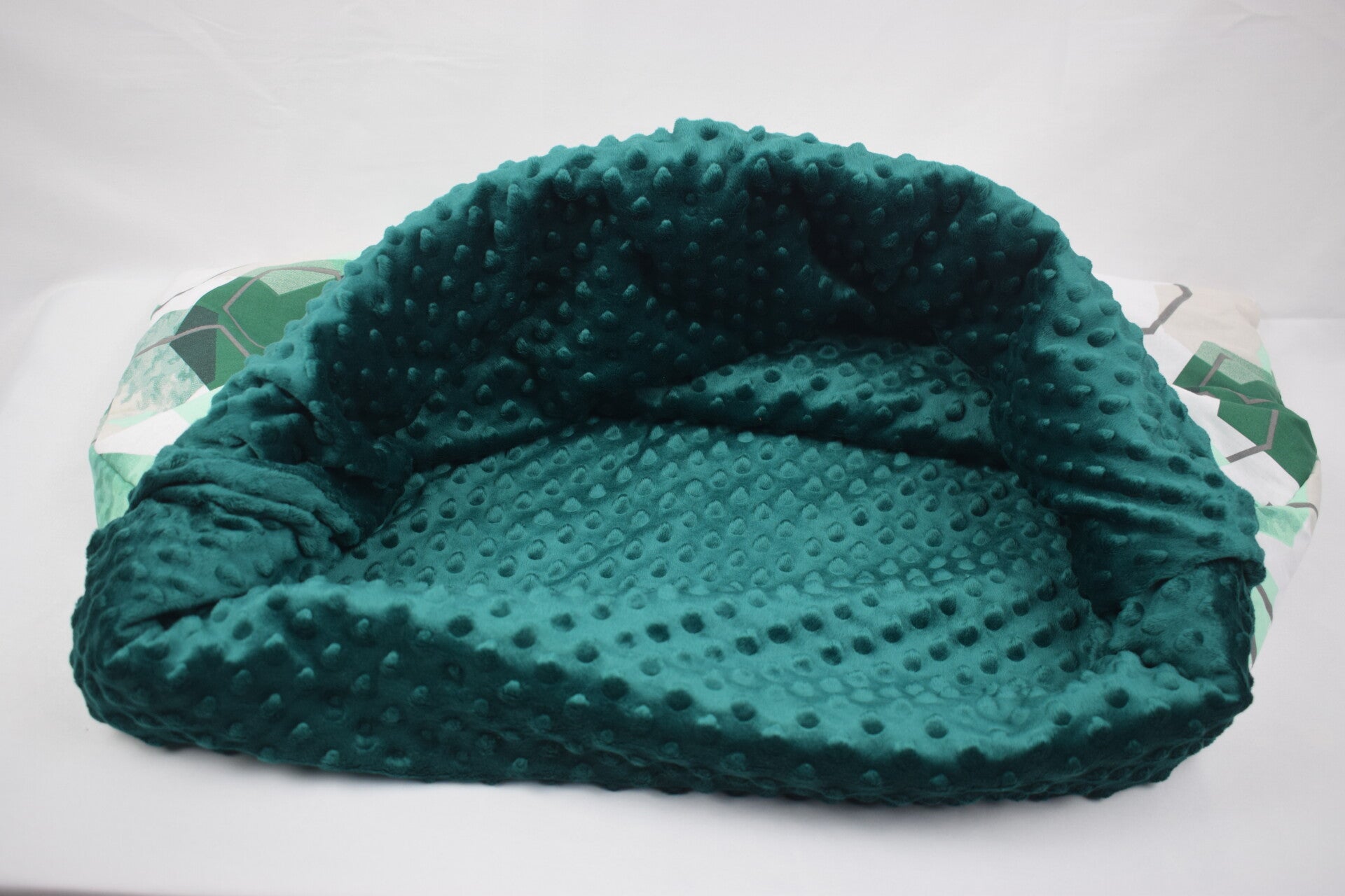 Pochette à poser hexagones verts