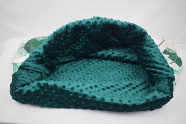Pochette à poser hexagones verts