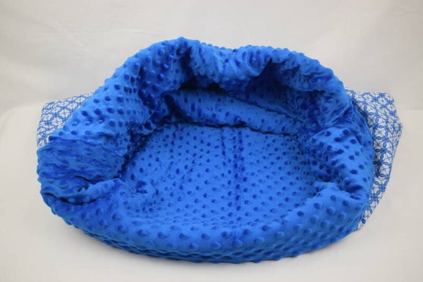Pochette à poser hypno bleu