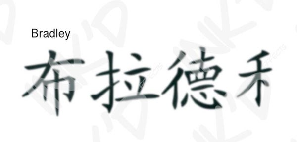 Bradley - Names in Chinese