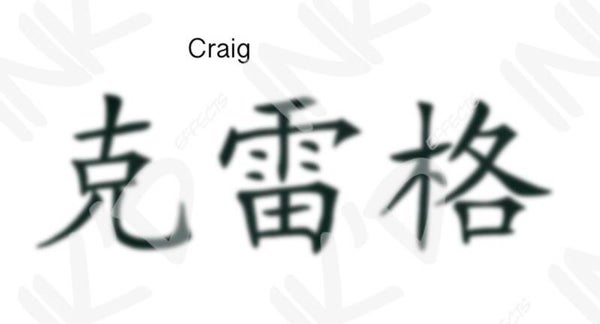 Craig - Names in Chinese