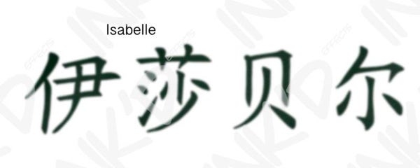 Isabelle - Names in Chinese