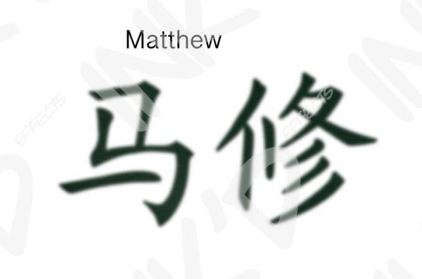Matthew - Names in Chinese