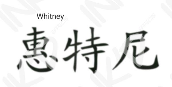Whitney - Names in Chinese