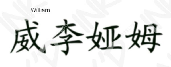 William - Names in Chinese