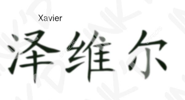Xavier - Names in Chinese