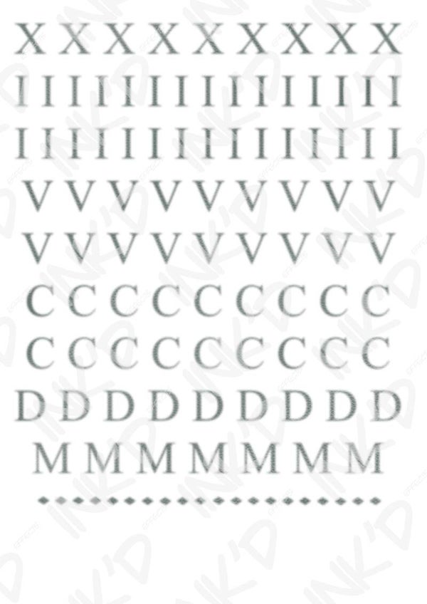 Numeral Sheet