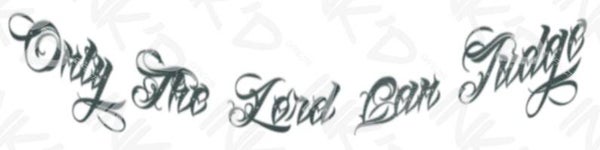 Only The Lord Can Judge