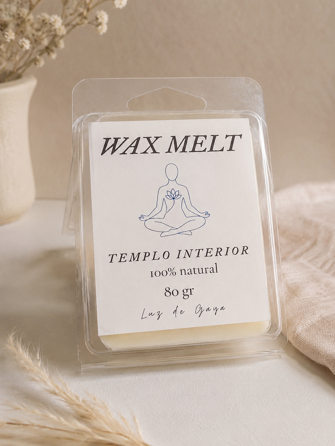 Wax melts naturales Templo Interior para relajación, calma y bienestar
