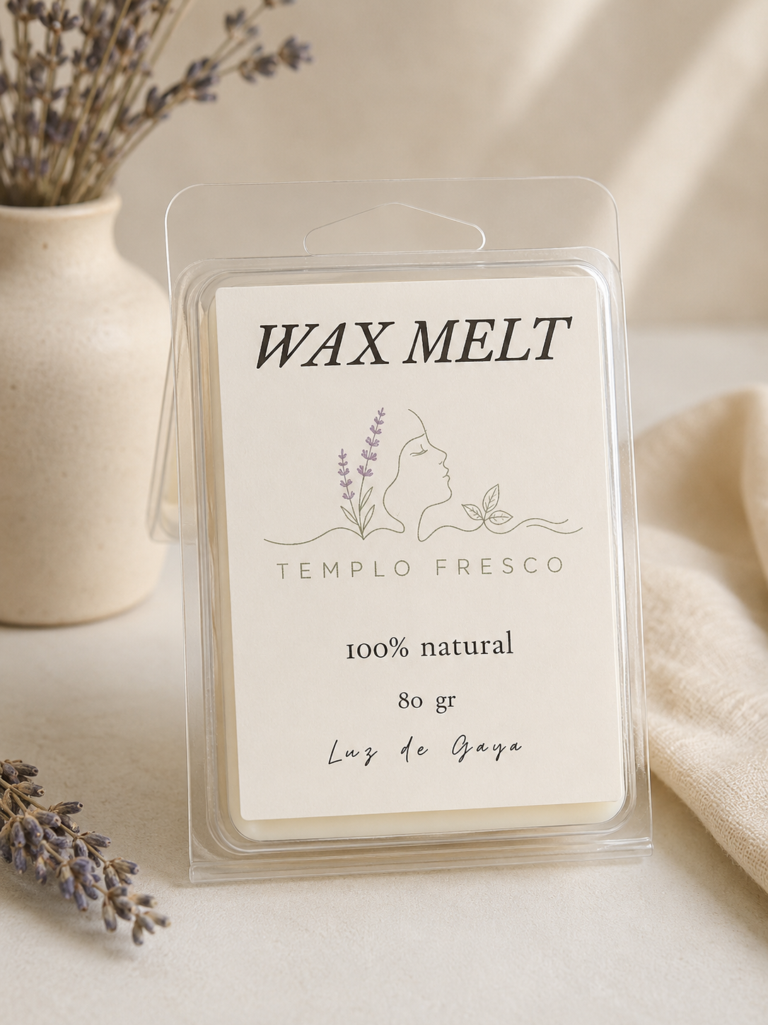 Wax melts naturales Templo Fresco con aroma fresco para bienestar y equilibrio