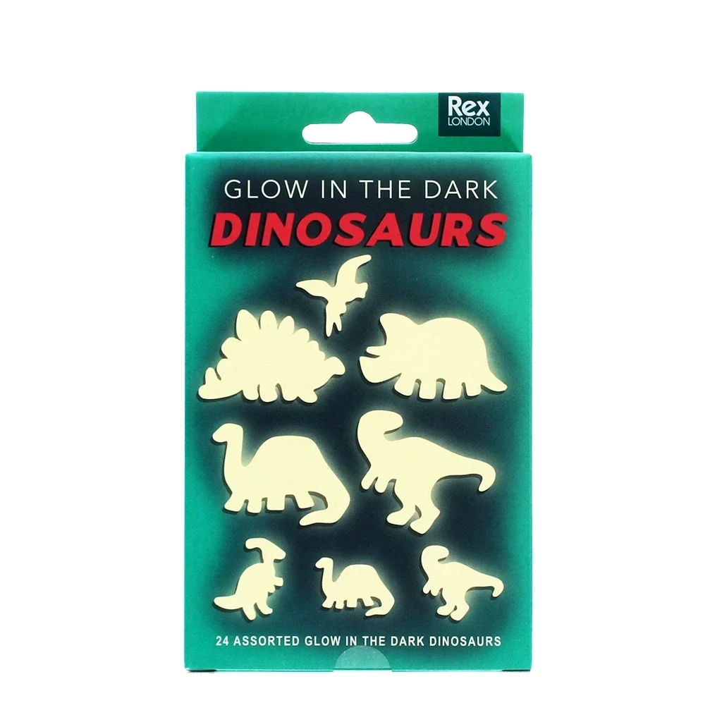 Rex London: Glow in the dark plakfiguren Dino