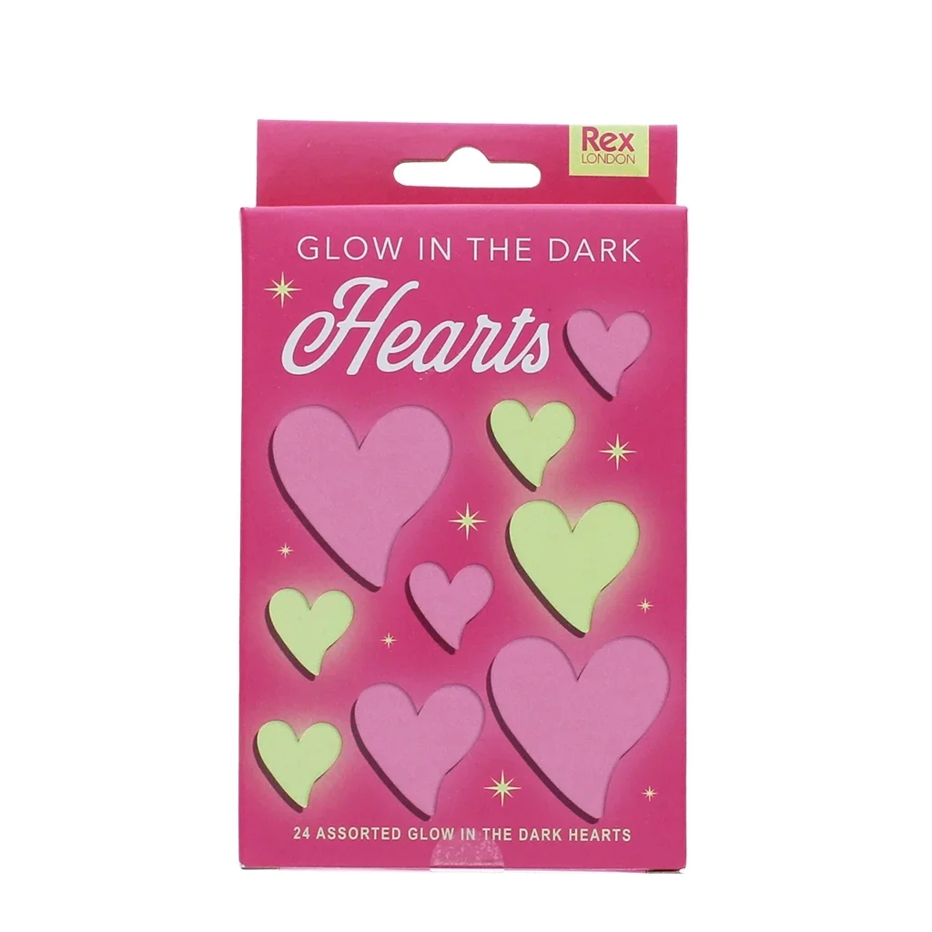 Rex London: Glow in the dark plakfiguren hart