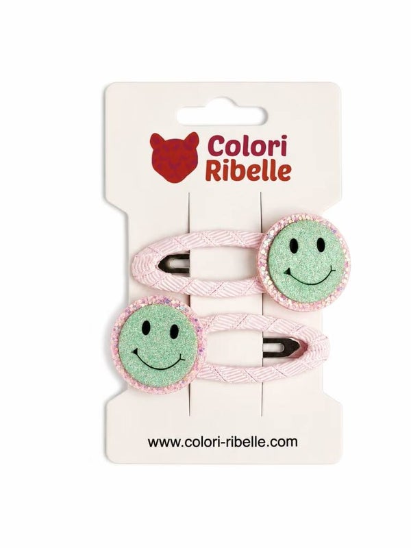 Colori Ribelle: Haarspeldjes smiley mint