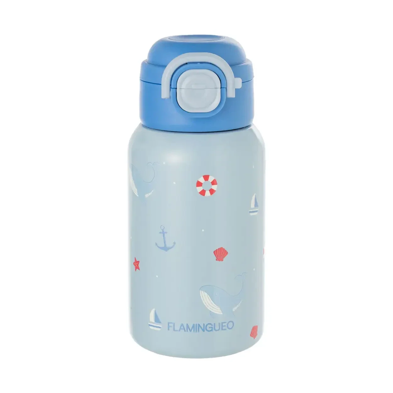 Flamingueo: Kinder RVS thermosfles blauw
