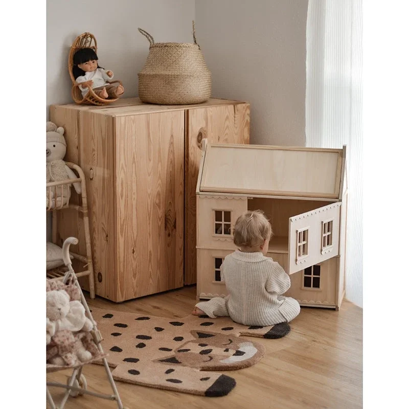 Nattiot: Leopard kinderspeelkleed 100% wol