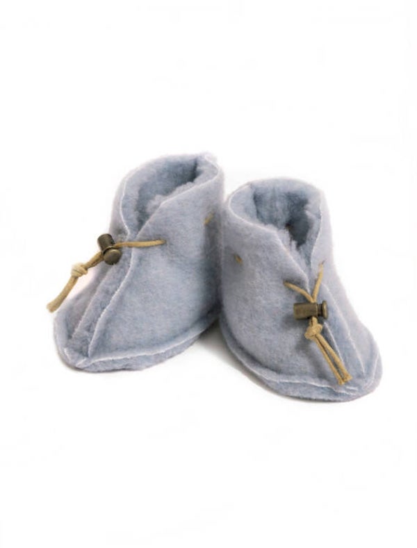 Alwero: wollen babyslofjes icy blue