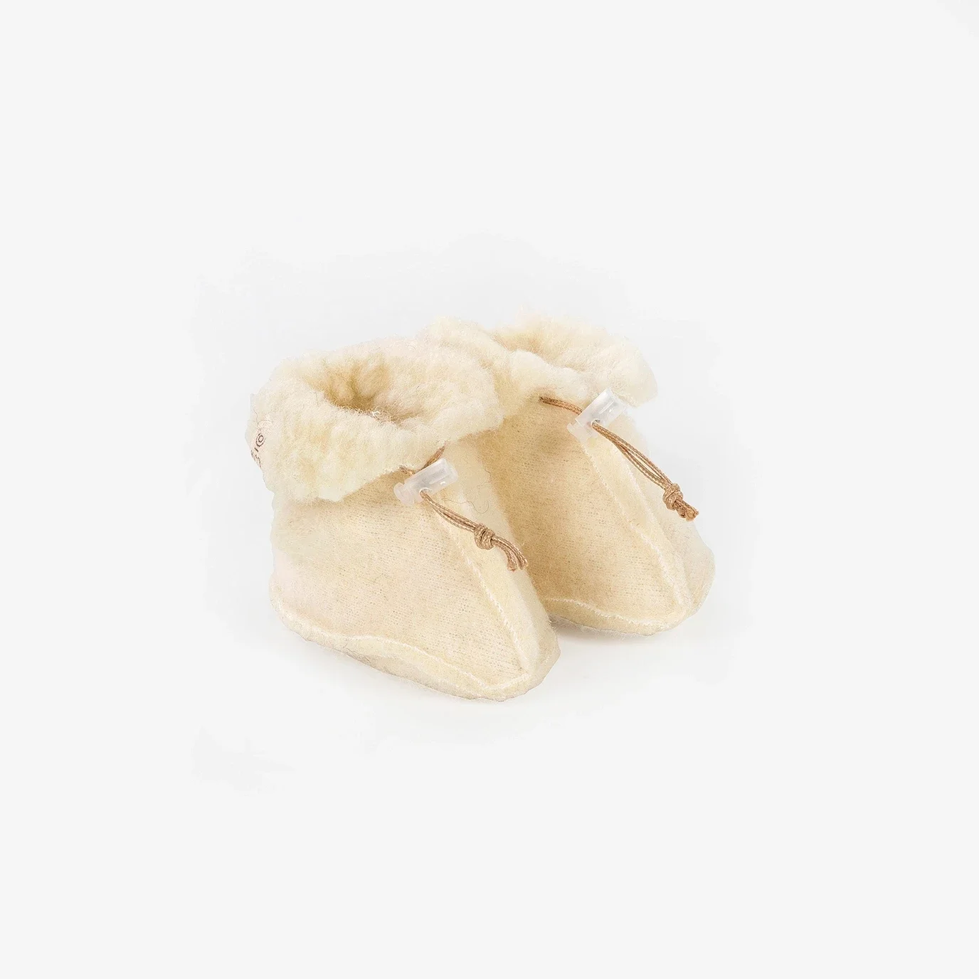 Kico label: Merinowollen babyslofjes naturel