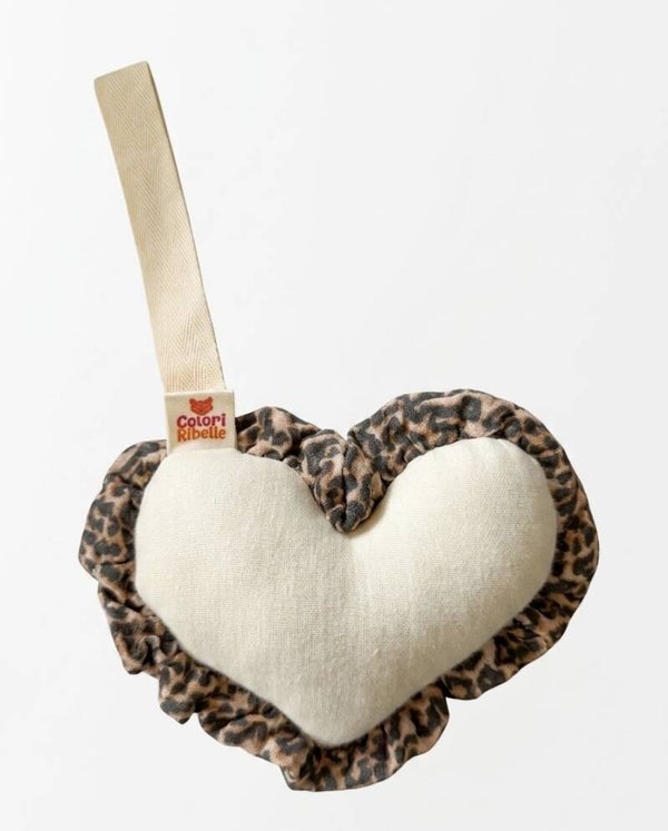 Colori Ribelle: Speenknuffel heart beige/leopard