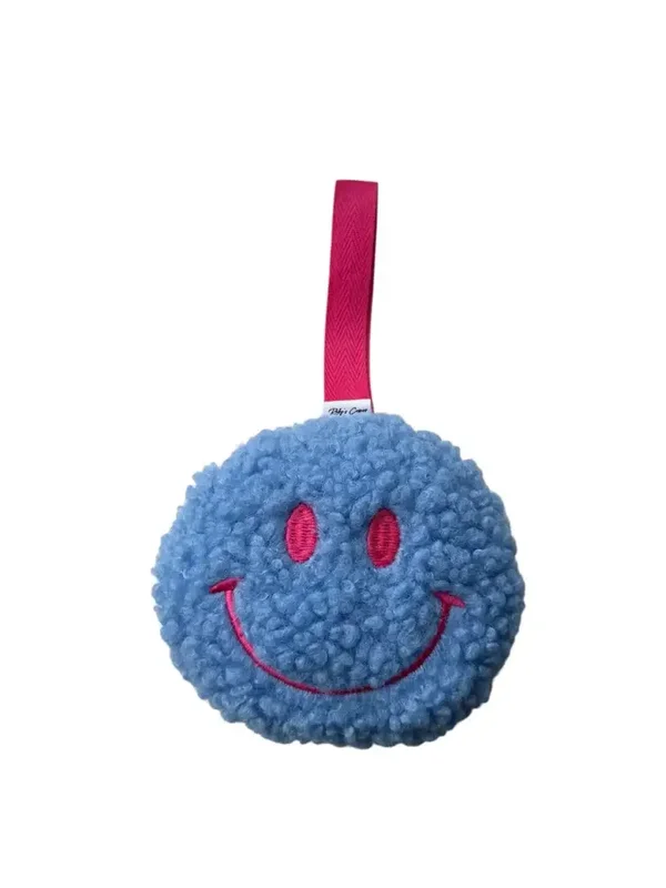 Ruby's corner: Speenknuffel smiley teddy blauw