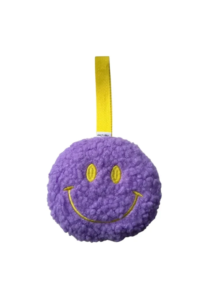 Ruby's corner: Speenknuffel smiley teddy paars