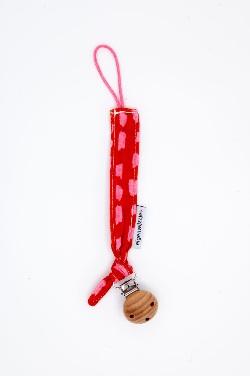 Cori Ribelle: Speenkoord knoop rood/roze