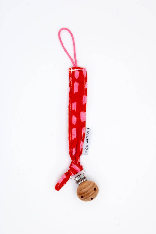 Cori Ribelle: Speenkoord knoop rood/roze