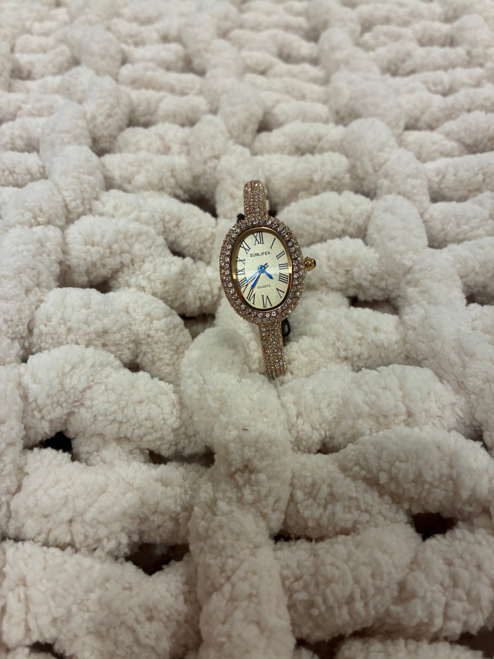Gold diamond watch