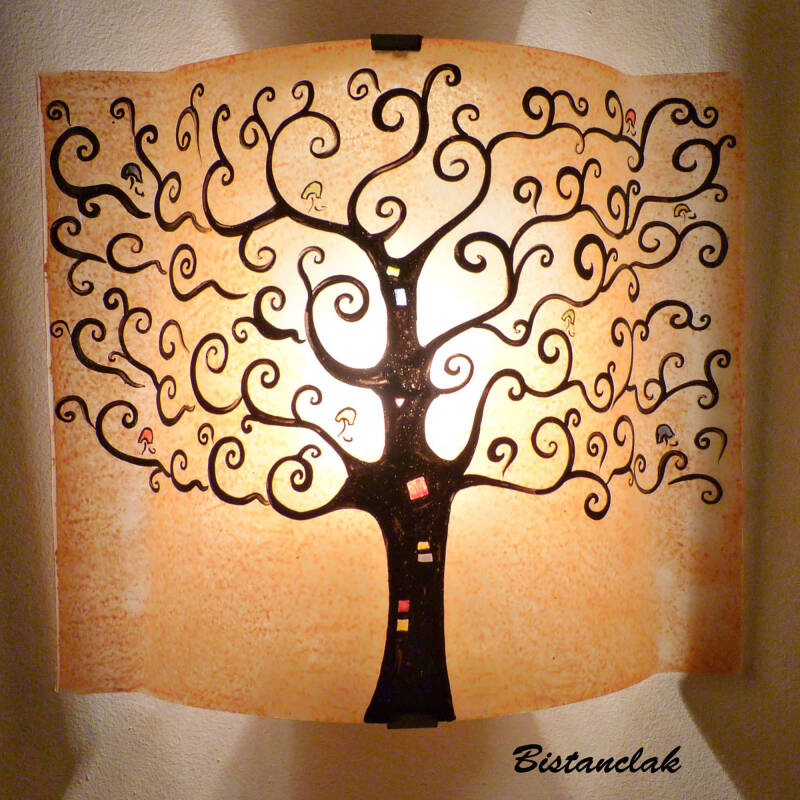 applique murale de couleur sable motif arbre de vie