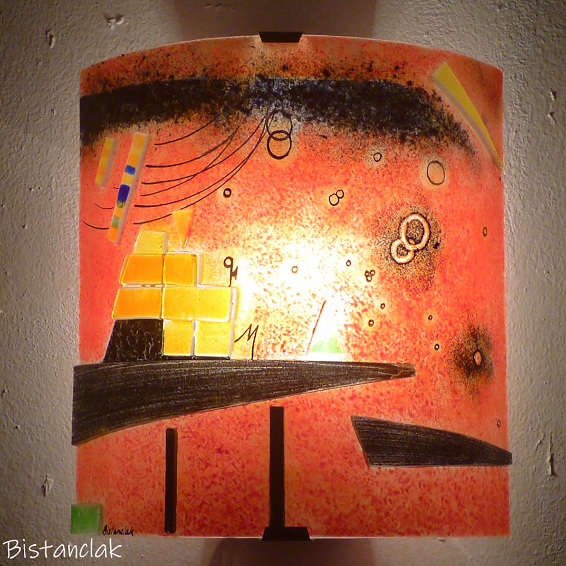 Applique Schweres Rot d'après Kandinsky