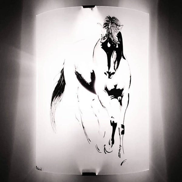 Applique murale Cheval en esquisse