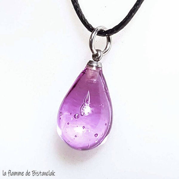 Pendentif Goutte d'eau rose alexandrite