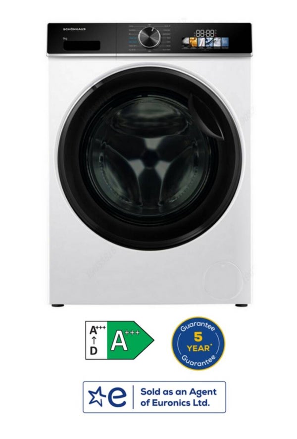 Schonhaus TDSHF018A3W 8kg Heat Pump Tumble Dryer - White