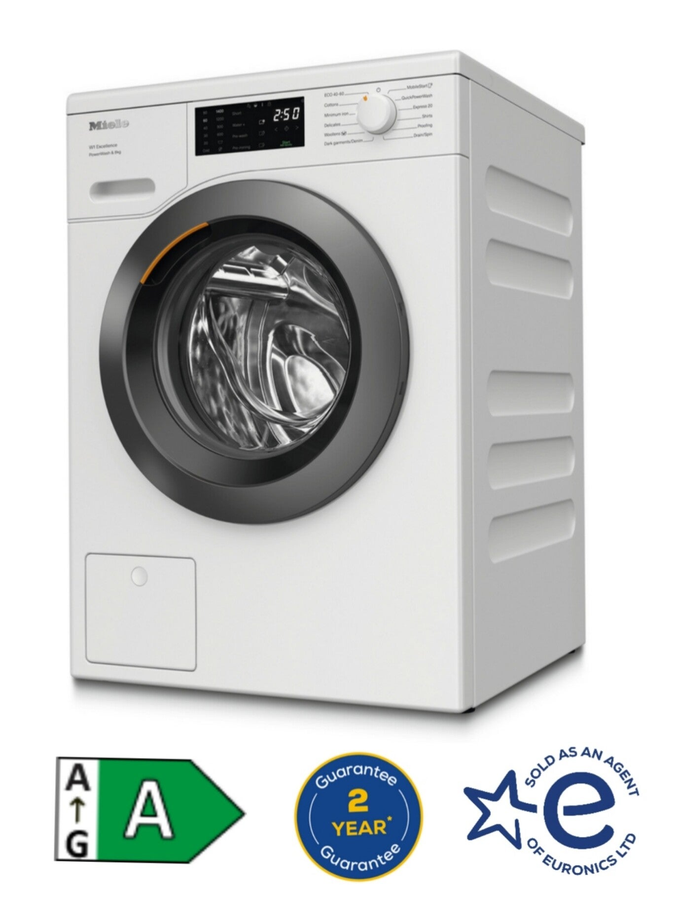 Miele WEB365 WCS 8kg 1400 Spin Washing Machine - Lotus White